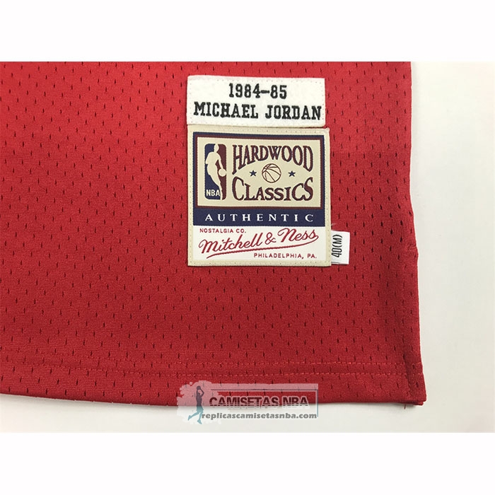 Camiseta Chicago Bulls Michael Jordan NO 23 Autentico 1984-85 Rojo